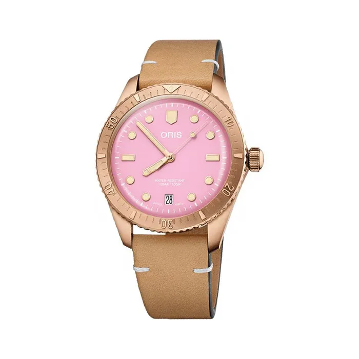 Watches ORIS Divers SixtyFive Pink Dial Watch 38mm